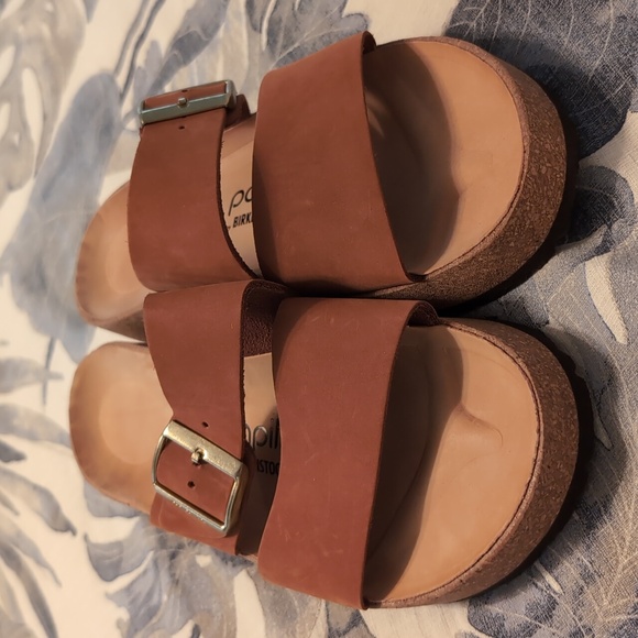 Birkenstock Shoes - Birkenstock Papillons Tan Sandals with Buckle